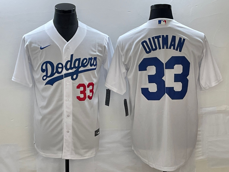 Men's Los Angeles Dodgers James Outman #33 White Home Jersey